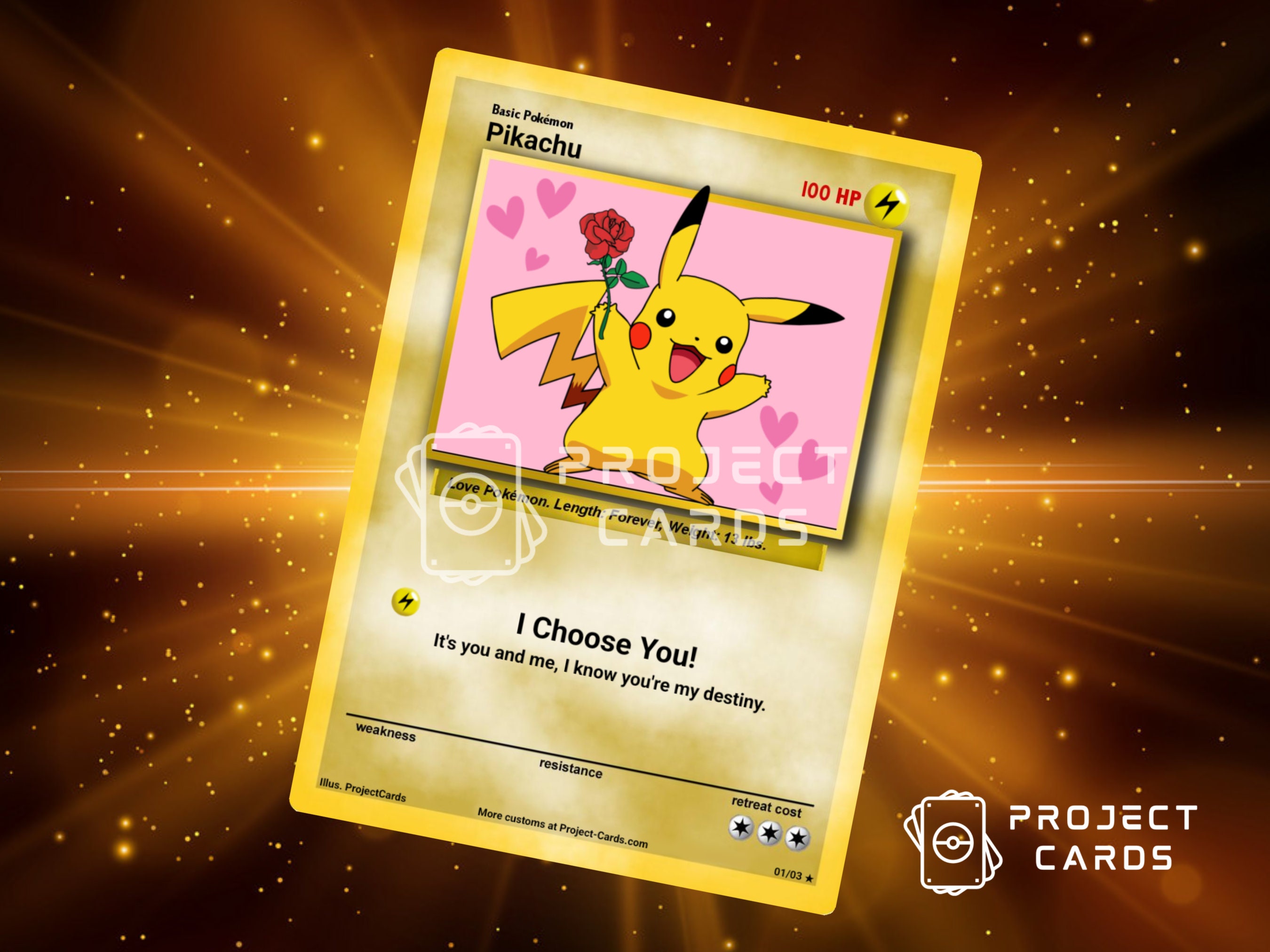 Pokemon Gold METAL Custom Card: I Choose You Pikachu & Eevee! An Amazing  Gift With FREE SHIPPING! - Card Games, Facebook Marketplace