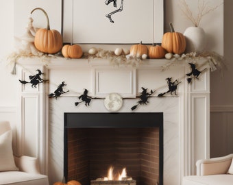 Decorazione ghirlanda di Halloween / Ghirlanda della luna piena stregata / Decorazioni di Halloween / Decorazioni per la casa autunnali / Regali di Halloween / Decorazioni autunnali