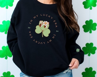 Sudadera del Día de San Patricio: In My Lucky Era Shamrock Crewneck