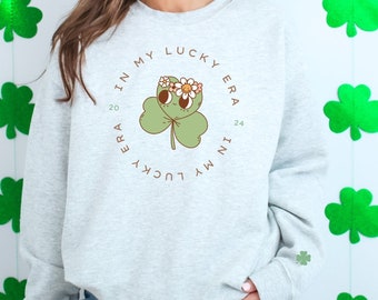 Sudadera del Día de San Patricio: In My Lucky Era Shamrock Crewneck