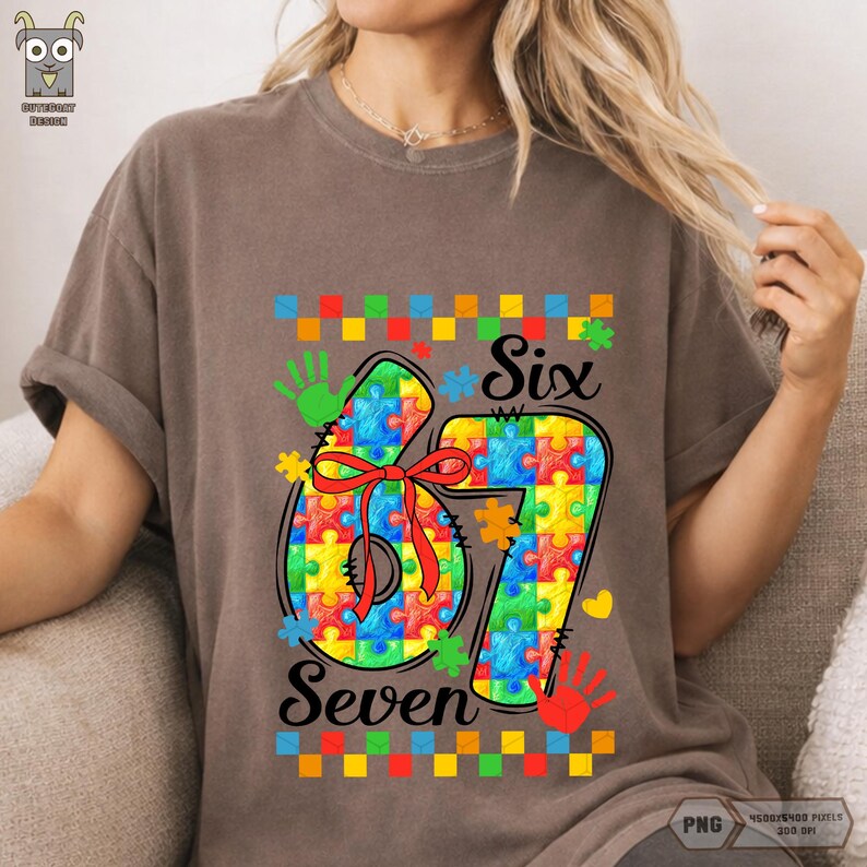 Six Seven Autism Png, Autism Mama Png, Autism Support 67, Autism ...