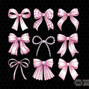 Pink Coquette Bow Png, Girl Bow Png, Girlie Png, Trendy Cherry Png, Ribbon Bow Png, Mother&#39;s Day Png, Soft Girl Era Png, Preppy Coquette Bow
