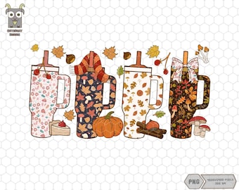 Stanley Tumbler Fall Sublimation Png, Fall Vibes Png, Pumpkin Spice Png, Otoño Otoño Png, Es Otoño Yall, Amante del Vaso, Coqueta de Otoño Png