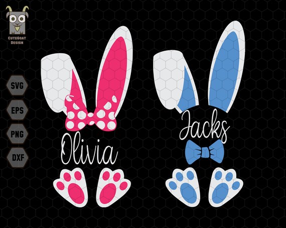Personalized Rabbit Easter Svg, Girl Bunny Svg, Boy Bunny Svg, Bunny Peeps Svg, Girl Boy Shirt Svg, Kids Bunny Shirt, Custom Easter Day