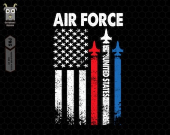 Air Force United States Png, Fighter Jet Png, American Flag Png, Air Force Flyover Png, 4th of July Png, Red White Blue, Stars and Stripes