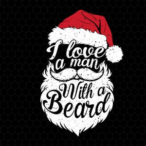 Ich liebe einen Mann mit einer Bartmütze, Retro Weihnachtsmann Handgemacht, Urlaub Gemütlich Rentier, Vintage Weihnachtsgeschenk, Familie passende Geschenke, lustige Weihnachtsgeschenk
