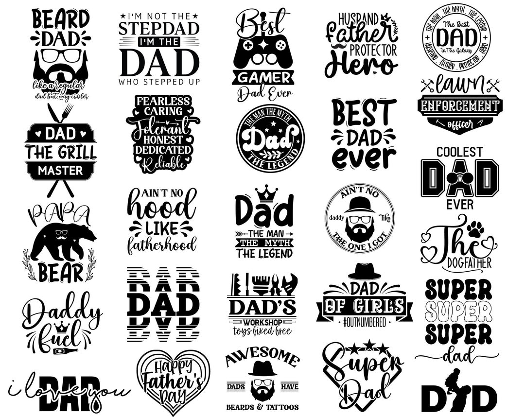 150 Father's Day Svg Bundle, Funny Dad Svg, Dad Svg Bundle, Dad Saying Svg, Papa Svg, Best Dad