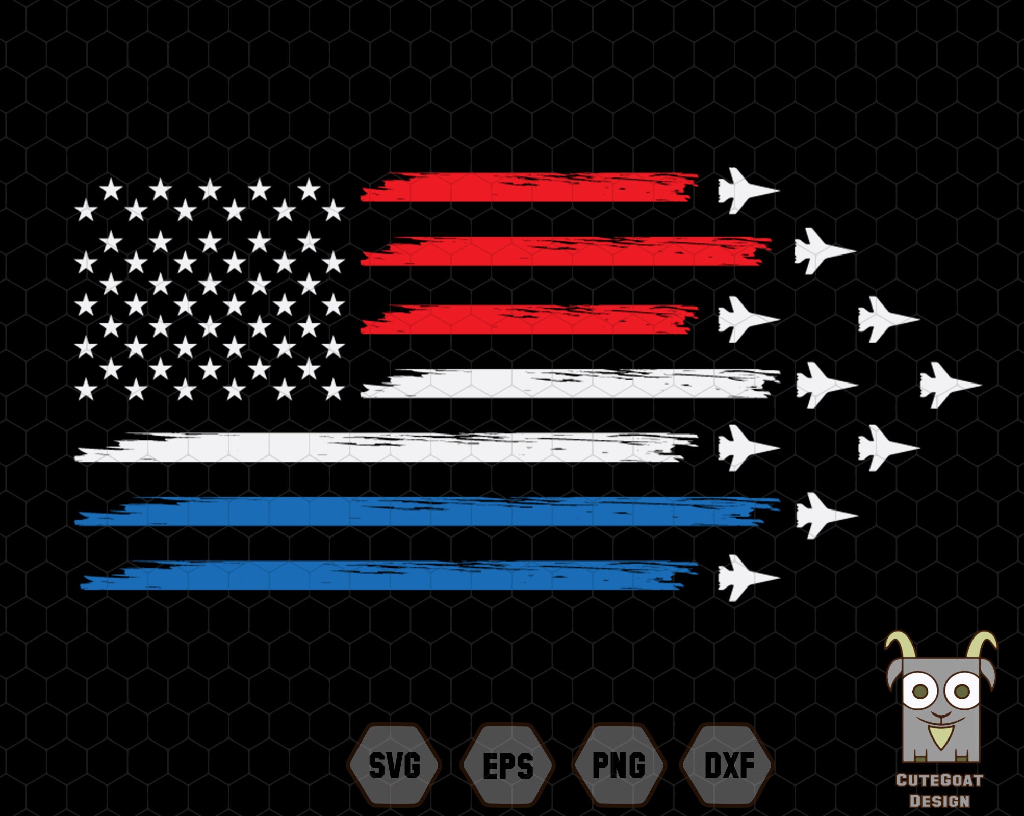 red white blue air forces