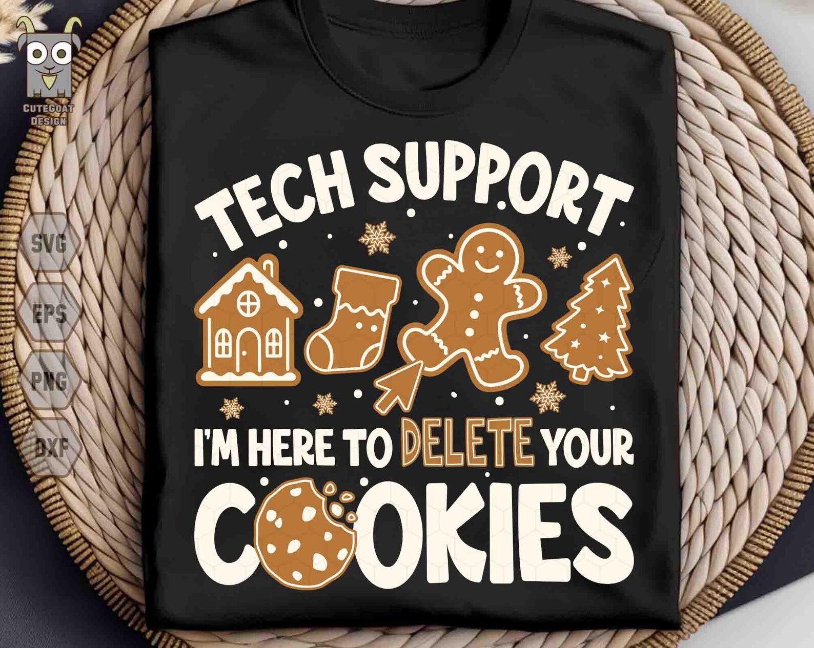 Tech Support Svg, I'm Here to Delete Your Cookies Svg, IT Xmas Cookies ...
