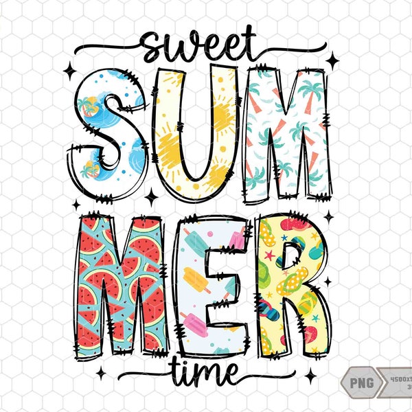 Sweet Summer Time Png, Women’s Summer Sublimation File, Summer Sublimation, Summer Png, Retro Png, Sublimation Design, Digital Download