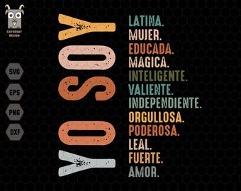 Yo Soy Svg, Hispanic Mujer Svg, Latina Camisa Svg, De Latina Chingona Svg, Mexicaanse grappige citaten, Camisa De Latina, Educada Magica Svg, Cricut