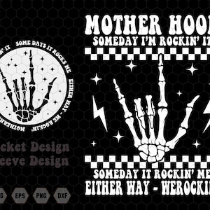 Some Days I Rock It Some Days It Rocks Me Svg, Rocking Motherhood Svg, Funny Motherhood Skeleton svg, Mom Life Svg, Happy Mother&#39;s Day Svg