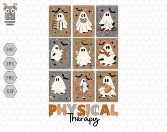 Physical Therapy Svg, Spooky Teacher Svg, PT Ghost Svg, Halloween Therapist, Spooky PT, PT Pta Svg, Doctor Physical Therapist,Back To School
