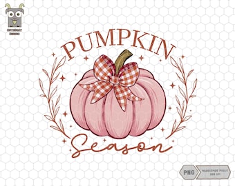 Pumpkin Season Png, Pink Coquette Pumpkin Png, Fall Sublimation Png, Coquette Fall Png, Trendy Fall Png, Vintage Fall Png,Pumpkin Season Png