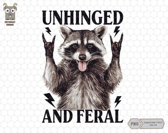 Unhinged und wildes Png, lustiges Png des Opossum, Rock&#39;n wildes Png Png, Weinlese wilde Mutter Png, lustiges sarkastisches Zitat Png, drei Waschbär Png