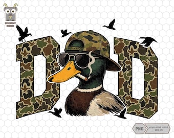 Dad Camo Png, Hunter Dad Png, Dad Png, Duck Hunting Png, Best Buckin' Dad Ever,Father's Day Png,Best Dad Ever, Gift For Dad, Old School Camo