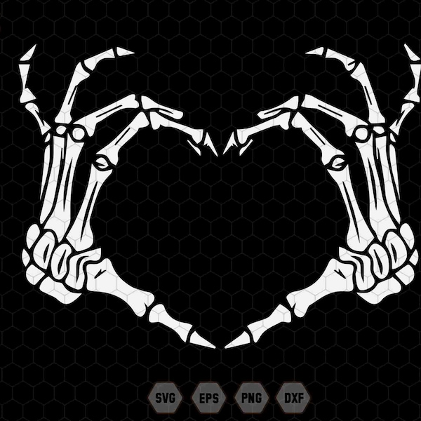 Trendy Halloween Svg, Skeleton Hand Heart Svg, Heart Skeletons Sign Svg, Retro Halloween, Trick Or Treat, Halloween Costume, Digital Files