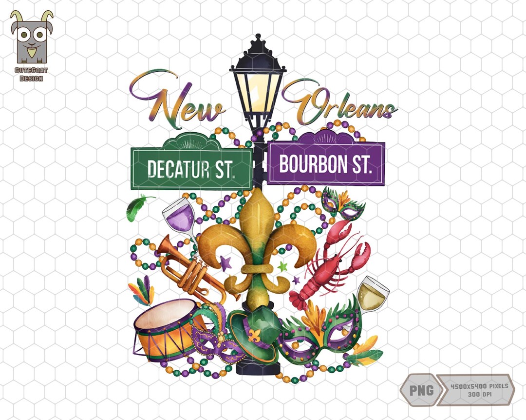 New Orleans Png, Decatur Street, Bourbon Street, Louisiana Png ...