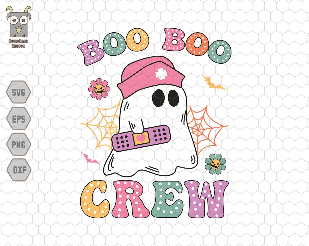 Hospital Boo Boo Boo Boo Crew Svg, Nurse Halloween Svg, Ghost Nurse Svg, Bougie Ghost ...