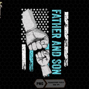 Father And Son American Flag, Dad And Son Png, Daddy and Me Matching Shirts, Father Day Png, Father And Son Pngvg, Gift For Dad, Daddy Boy