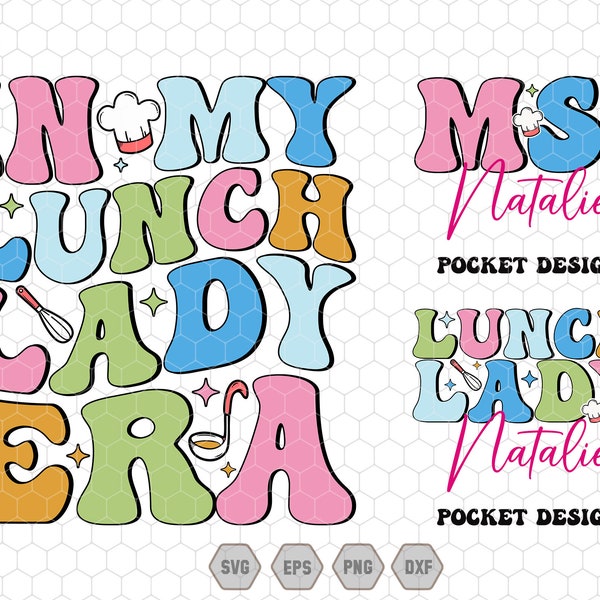 Personalisiert In My Lunch Lady Ära, Custom Name Ära, Chef Ära, Chef Ära, Back to School, Back to School, Lady Ära