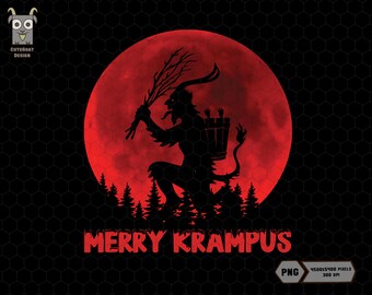 Merry Krampus Png, Christmas Devil Png, Scary Christmas Vibes Png, Festive Krampus Christmas Png, Krampus Dark Humor Png, Dark Christmas Png