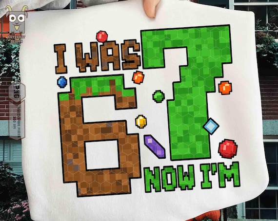 Retro I Was 6 Now I'm 7 Birthday Png, Gift for Boys Kid Png, Six Seven Png, Birthday Gifts, Viral 67 Meme, Cute Six Seven Png,Funny Teenager
