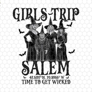 Mädchen Reise Salem Png, Salem 1692 Png, Salem Hexe Png, Vintage Halloween Png, Hexen Png, Salem Massachusetts Png, lustiges Halloween Png