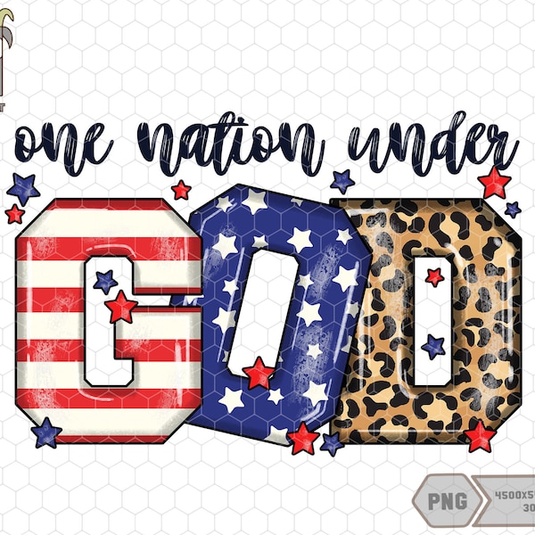 One Nation Under God Png, Christian 4th Of July Png, red White Blue Png, USA Flag Png, Patriotic Png, America Png, Independence Day Png