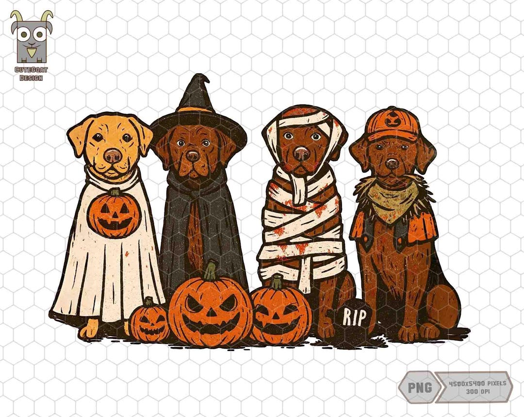 Labrador Retriever Halloween Png, Spooky Dog Png, Pumpkin Halloween Png ...