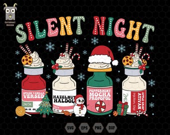 Silent Night Svg, Nurse Christmas Svg, Doctor Christmas Svg, Er Nurse Svg, NICU Nurse Svg, ICU RN Christmas Svg,Dream Team,Medical Christmas