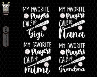 Custom Grandma Baseball Png, My Favorite Player Calls Me Grandma Png, Baseball Grandma Png, Baseball Mimi Png, Mother's Day Png