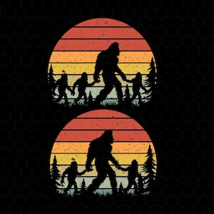 Personalized Dad And Son Bigfoot Svg, Dad Squatch Svg, Bigfoot Dad Svg, Fatherhood Svg, Father&#39;s Day Svg, Best Dad Ever, Svg file for Cricut