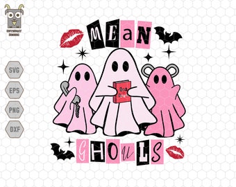 Gemeines Gespenst, Retro Halloween, Ghouls Gespenst, niedliches Gespenst, niedliches Gespenst, trendiges Halloween, pinkes Gespenst