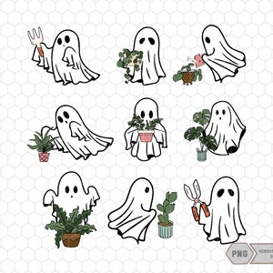 Boo Plant Lady Png, Trendy Halloween Png, Cute Ghost Png, Retro Halloween Quote Png, Boo Ghost Png, Plant Lovers Gifts Png, Halloween Plants