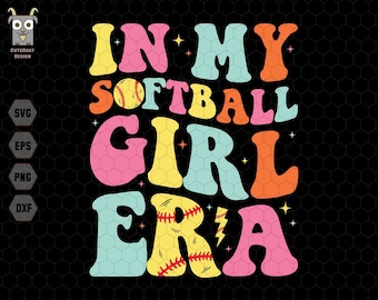 En mi era de chica de softbol svg, era de softbol svg, día del juego svg, svg de softbol de niña, camisa del equipo de softbol, softbol svg, sportslover svg