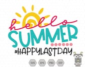 Hello Summer Svg, Happy Last Day Of School Svg, Schools Out For Summer Svg, End Of the School Year Svg, Teacher Summer Svg, Summer Svg