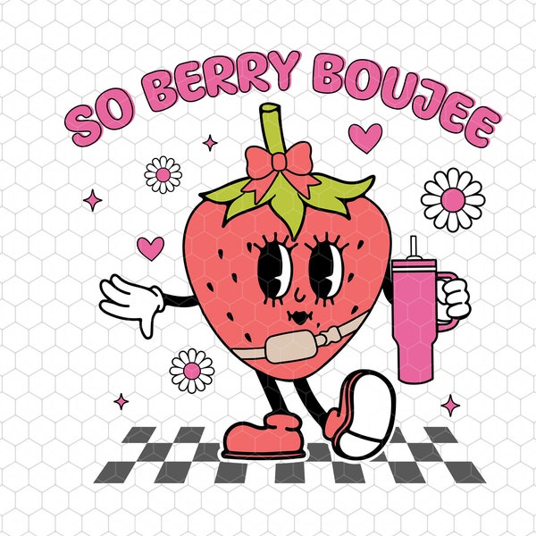 So Berry Boujee Strawberry Svg, Happy Valentine's Day Svg, Stanley Tumbler Belt Bag Svg, Valentine Basic Svg, Valentine Vibes Svg, Love Day