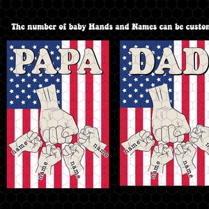 Father&#39;s Day Gift, Father&#39;s Day Fist Bump Svg, Personalized Papa Svg, Customized Grandkids Hands, Grandpa Shirt Fist Bump Grandchild Names