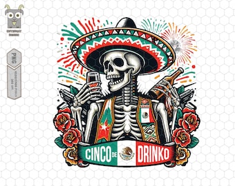 Cinco De Drinko Bitchachos Png, Cinco De Mayo Png, Mexican Holidays, Mexico Travel Png, Mexican FiestaPng, Fiesta Squad Shirt, Mexican Party