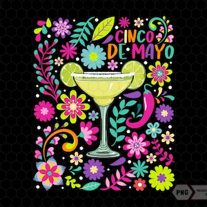 Fleur bohème Cinco De Mayo Png, Cinco De Drinko Bitchachos Png, vacances mexicaines, voyage au Mexique Png, chemise Fiesta Squad, fête mexicaine Png