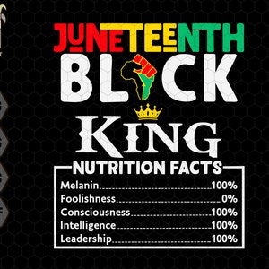 Black King Svg, Black King Nutrition Facts, African American Svg, Black History Svg, Black Lives Matter Svg, Afro Man Svg, Juneteenth Svg