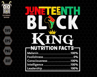 Black King Svg, Black King Nutrition Facts, African American Svg, Black History Svg, Black Lives Matter Svg, Afro Man Svg, Juneteenth Svg
