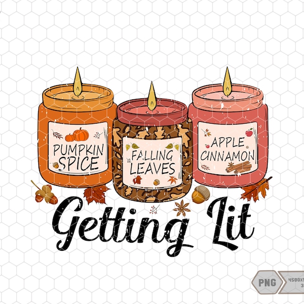 Getting Lit Candles Png, Fall Vibes Png, Hello Autumn Png, Funny Thanksgiving Png, Fall Pumpkin Spice, Fall Shirt Design, Leopard Candle Png