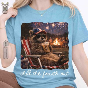 Paquete PNG de Chill The Fourth Out, Ganso patriótico, perro, gato, ganso, mapache, hielo, bebida, café PNG, Feliz 4 de julio, Día de la Independencia, Ambiente estadounidense imagen 4