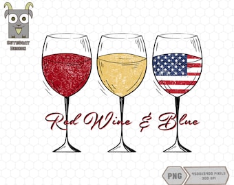 Glass 4th Of July, Red Wine Blue Png, 4th Of July Png, American Flag Png, American Flag Patriotic Wine Glasses Png, Red White And Blue Png