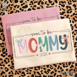 Retro Soon To Be Mommy 2026 Png, Pregnancy Announcement Png, Promoted to Mom Png, Est 2026 Png, Maternity Png, Mom Quotes, New Mom, Mom Life image 1