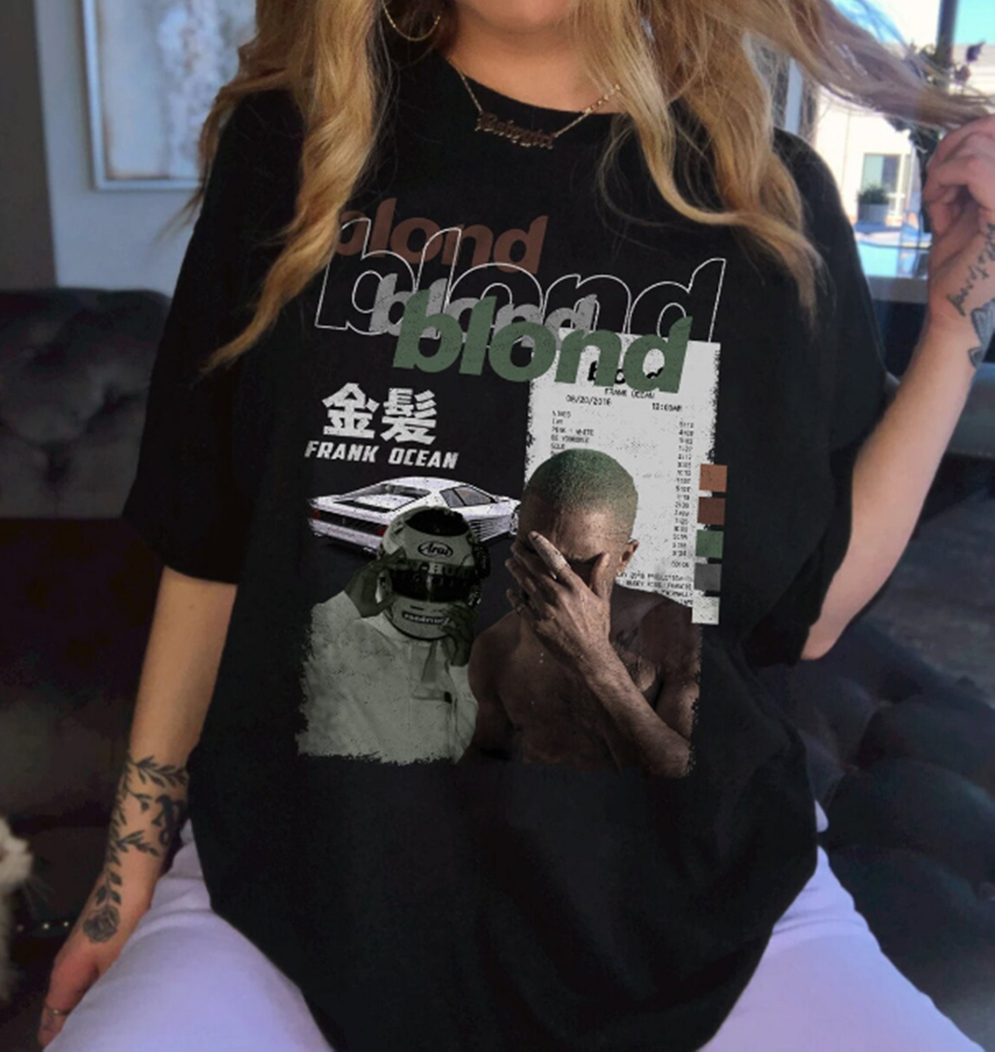 Discover Frank Ocean Blond Vintage Graphic Tshirt - Album Cover Vintage Graphic Tee