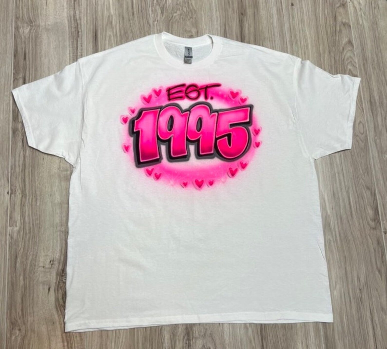 Est Year Custom Airbrush Shirt Etsy