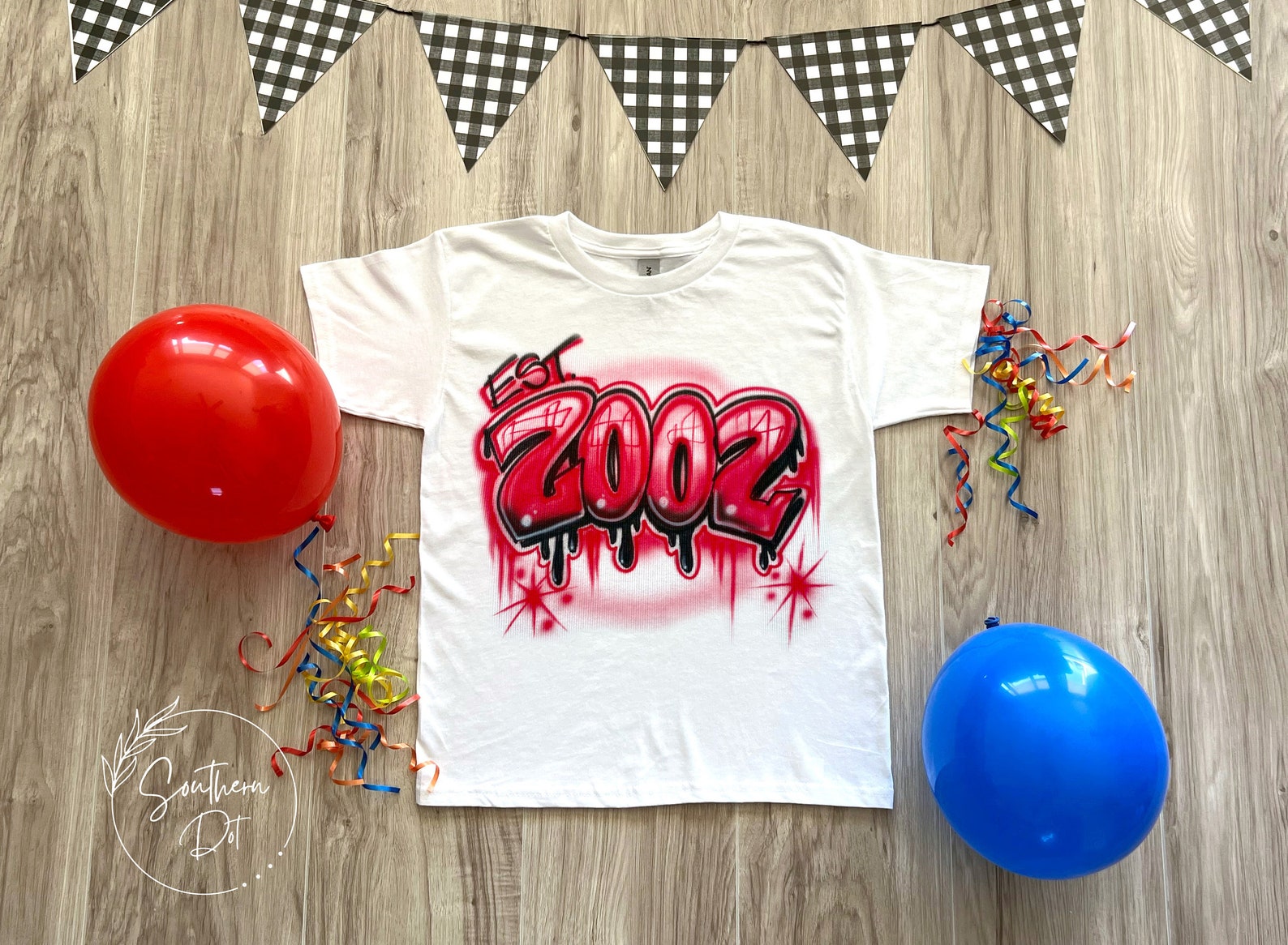 Est Year Custom Airbrush Shirt Etsy